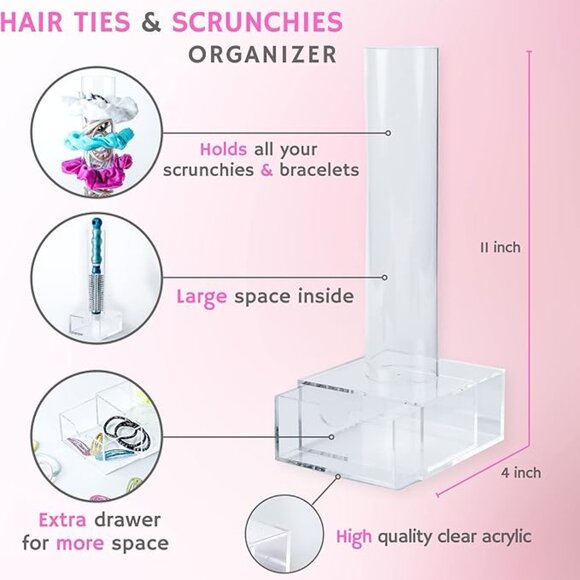 Talltoise Scrunchie Holder Stand and Bracelet Organizer - Picture 3 of 5
